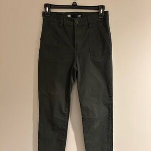 Kut from the Kloth Women's Dark Green Straight Leg Jeans